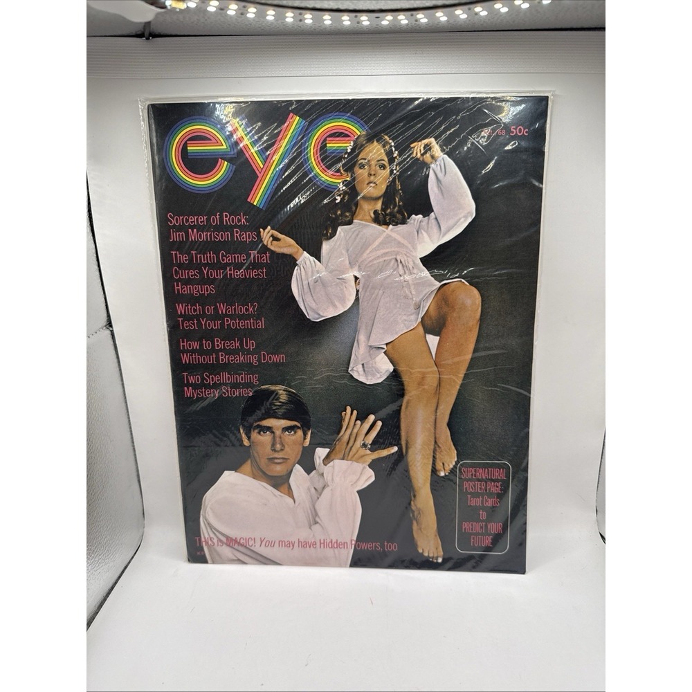 EYE MAGAZINE October 1968 DOORS Jim Morrison, attached Tarot Cards Poster Rare